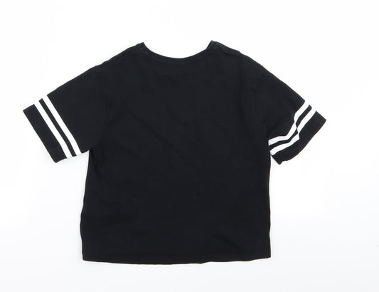Asda George Girls Black Solid Top Pyjama Top Size 9-10 Years