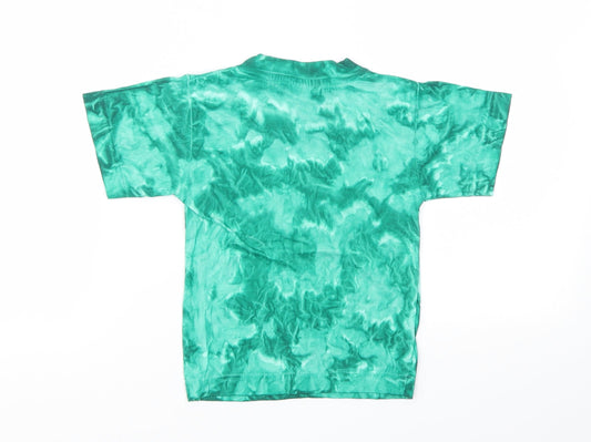 Preworn Boys Green Animal Print Pullover T-Shirt Size 2 Years