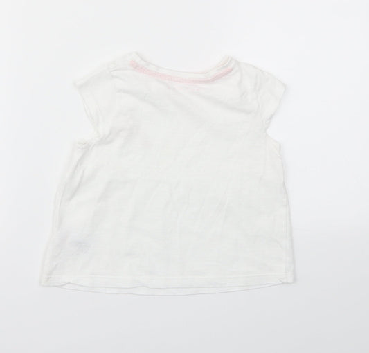 Nutmeg Girls White Basic T-Shirt Size 12-18 Months