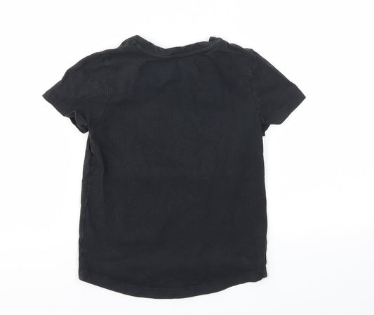 Nutmeg Boys Black Basic T-Shirt Size 3-4 Years