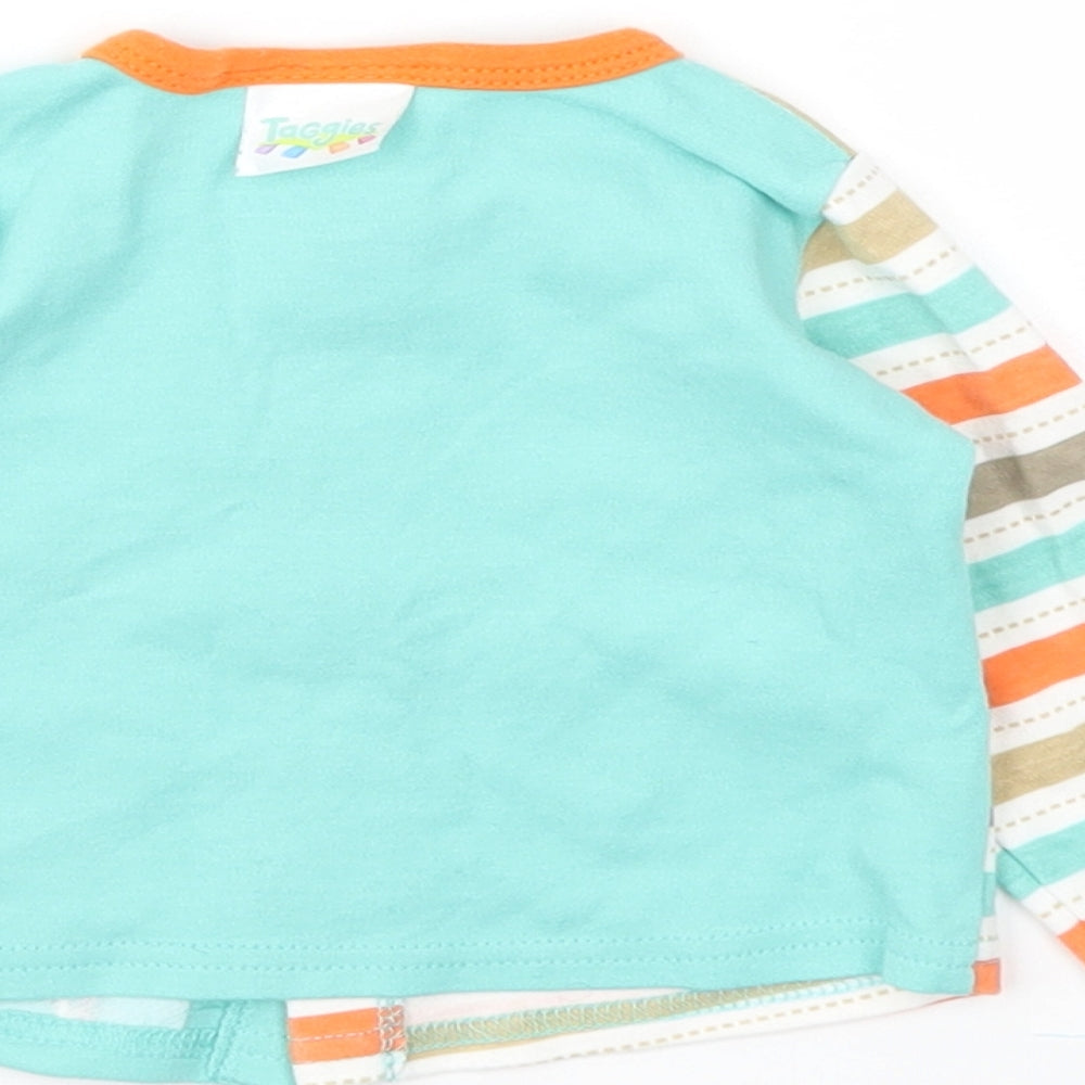 Brand and care label for Taggies Baby Multicoloured Animal Print Basic T-Shirt, size 6-9, Months
