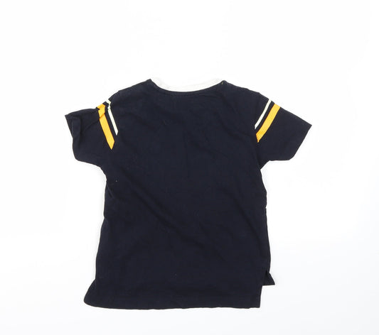 Primark Girls Blue Basic T-Shirt Size 4-5 Years