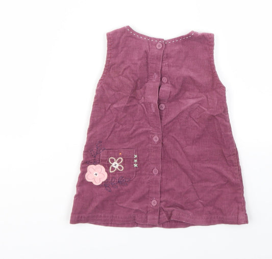 Debenhams Girls Purple Floral Fit & Flare Size 3-6 Months