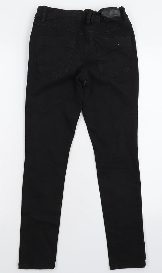 NEXT Girls Black Denim Skinny Jeans Size 12 Years