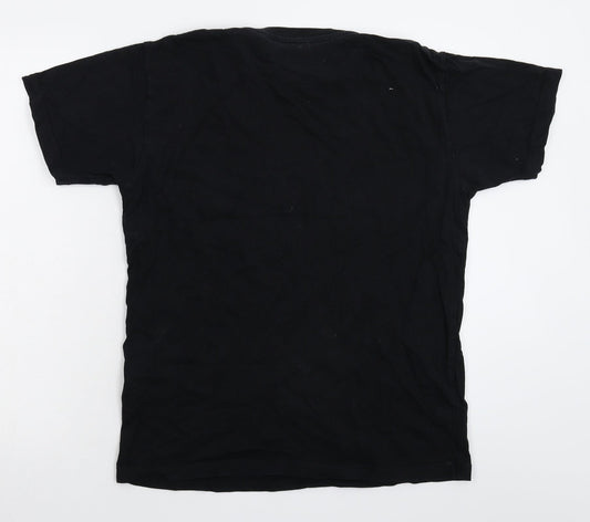 Team Black Mens Black T-Shirt Size S