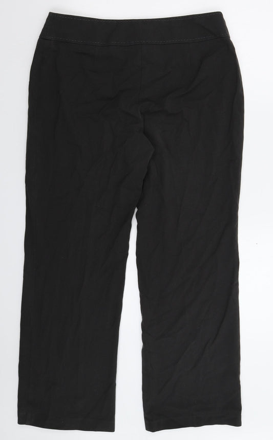 Marks and Spencer Womens Black Trousers Size 14 L28 in