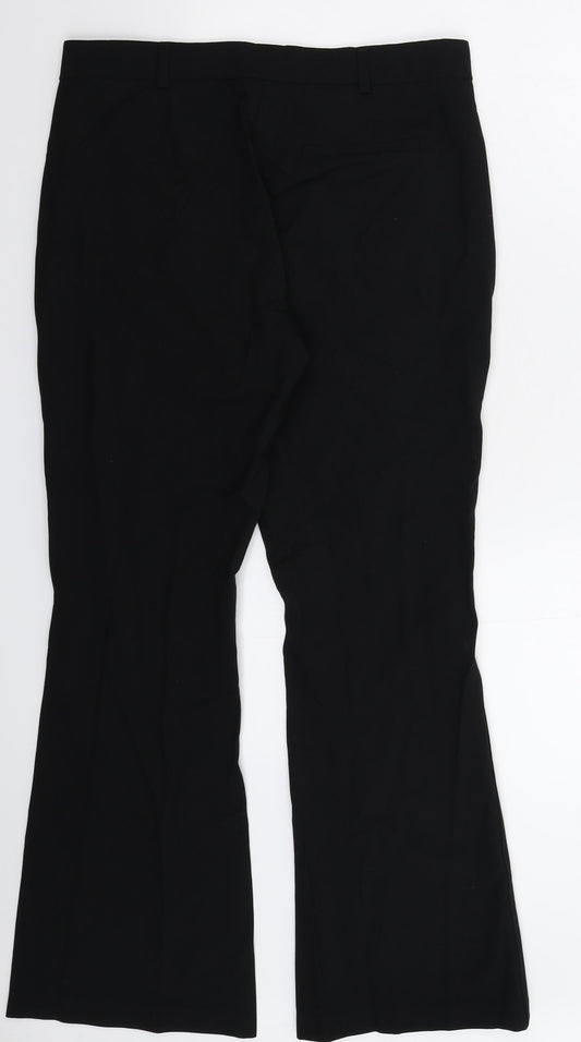 Marks and Spencer Womens Black Dress Pants Trousers Size 12 L31 in