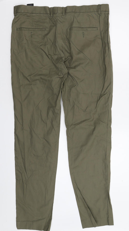 H&M Womens Grey Chino Trousers Size 38 L33 in