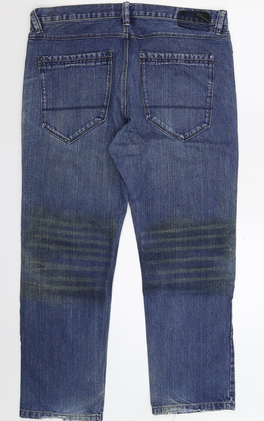 TU Womens Blue Denim Straight Jeans Size 38 L30 in