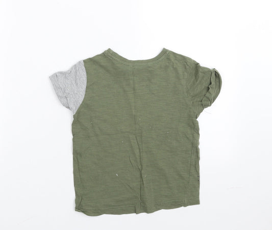 George Girls Green Basic T-Shirt Size 2-3 Years - safari time