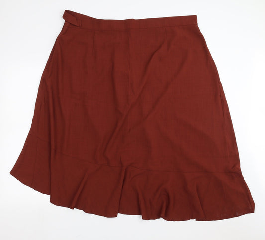 UNIQUE 21 Womens Brown A-Line Skirt Size 28 - wrap style