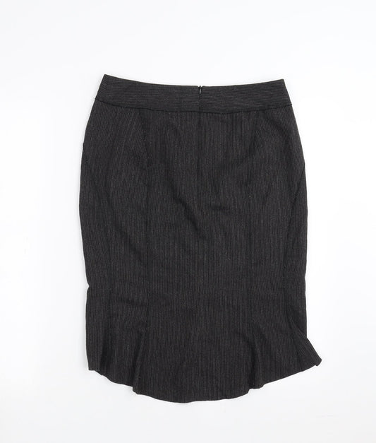 Mexx Womens Grey Striped Straight & Pencil Skirt Size 10