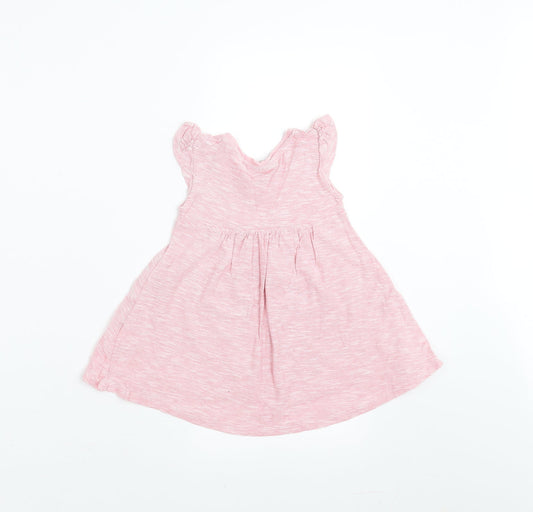 NEXT Girls Red Striped T-Shirt Dress Size 9-12 Months