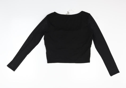 ASOS Womens Black Basic T-Shirt Size 14