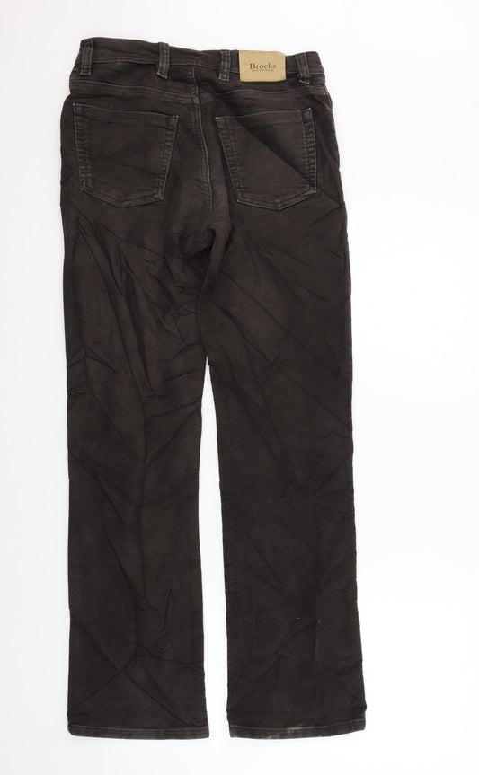 Brooks Womens Brown Trousers Size 10 L30 in