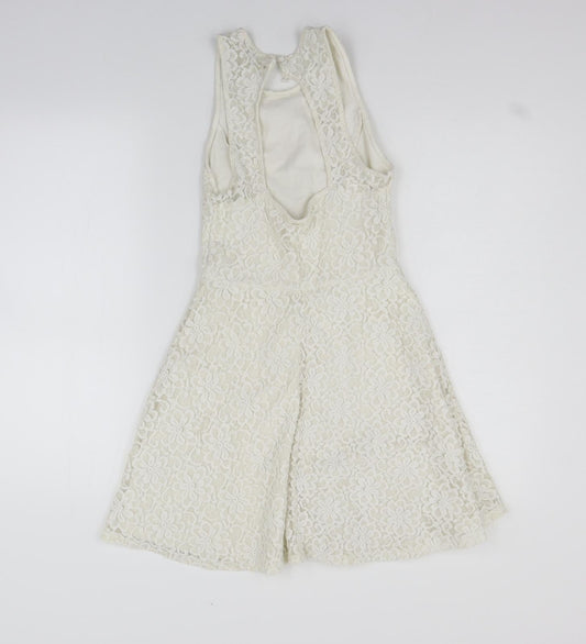 HOLISTER Womens Beige Fit & Flare Size S