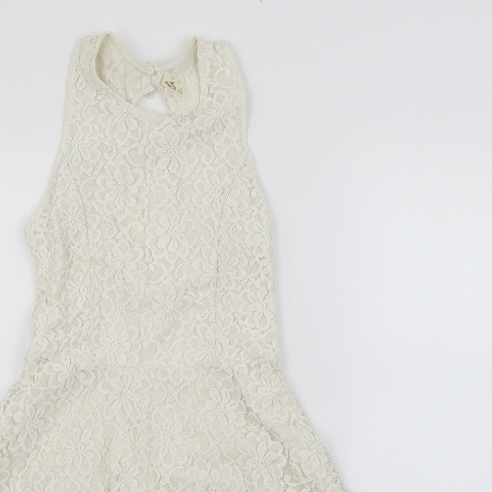 HOLISTER Womens Beige Fit & Flare Size S
