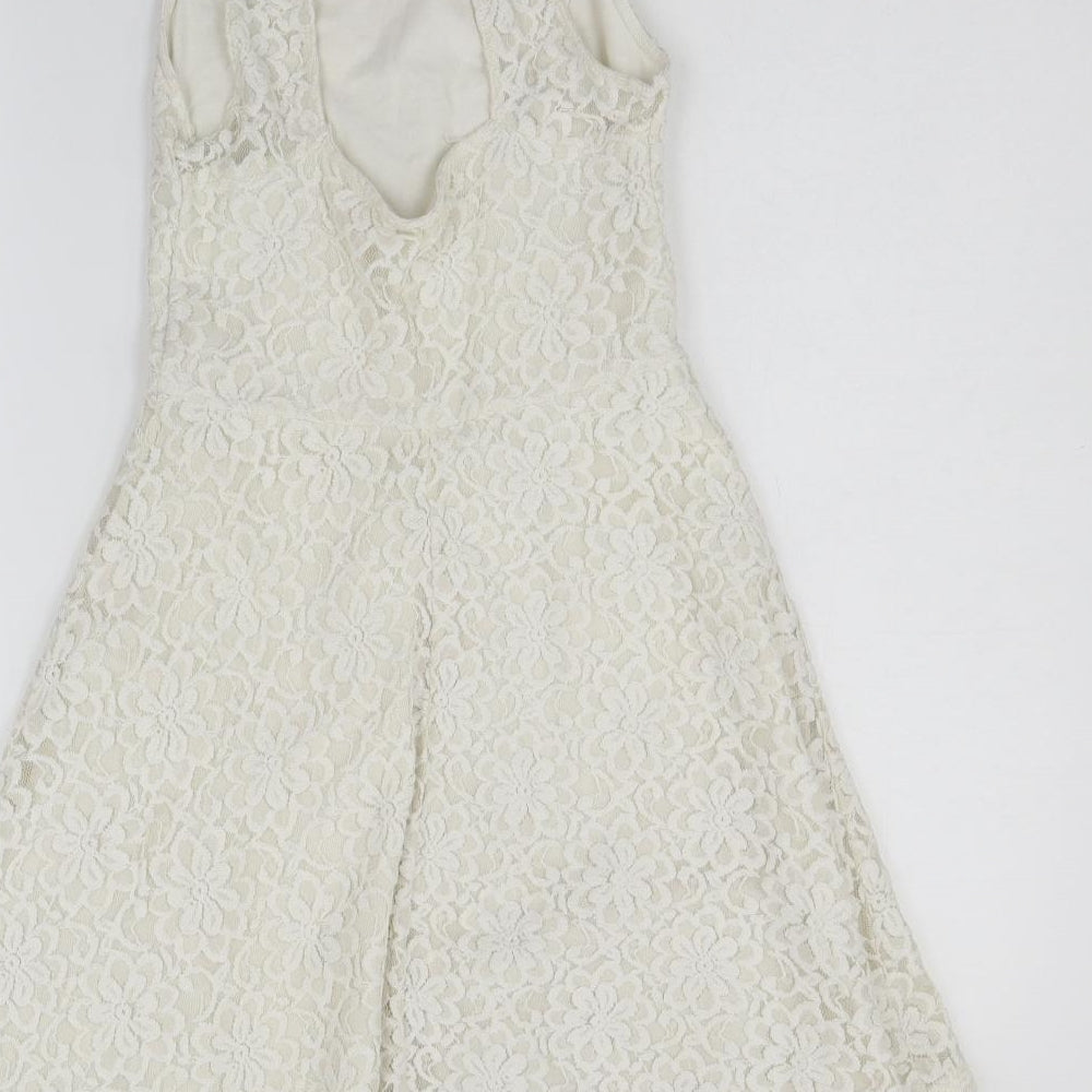HOLISTER Womens Beige Fit & Flare Size S