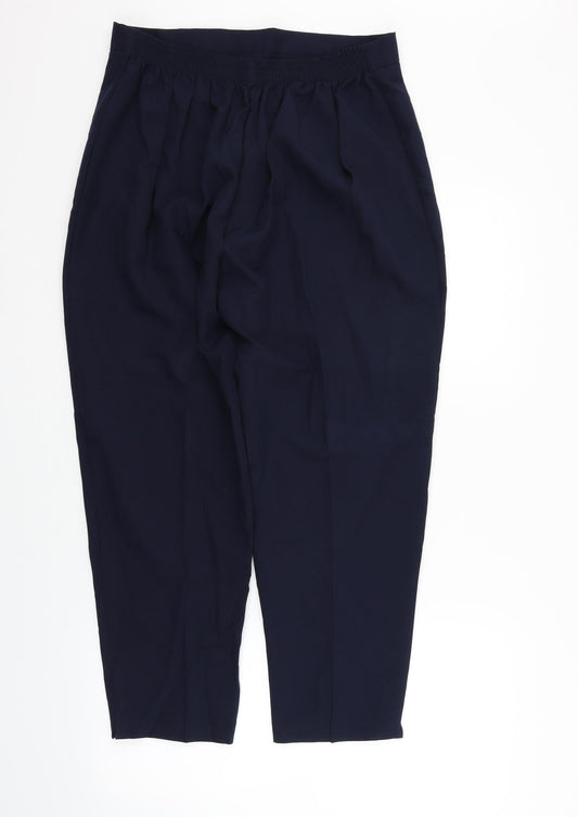 Preworn Womens Blue Trousers Size 20 L24 in - Elastic Waist Band