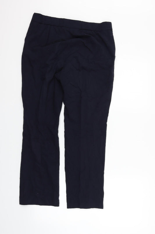 Marks and Spencer Womens Blue Trousers Size 16 L26 in