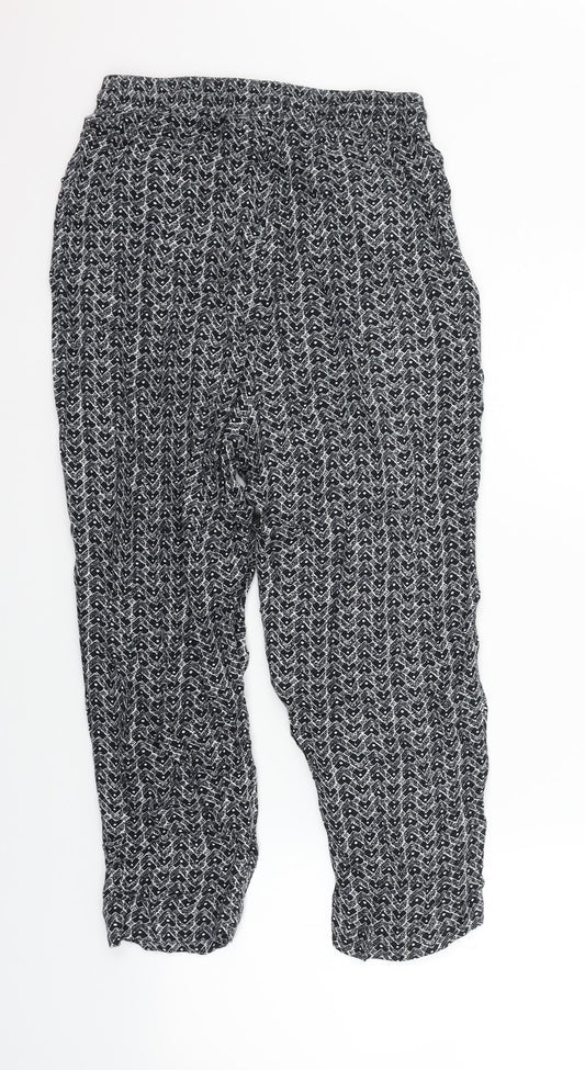style at style Womens Black Geometric Trousers Size S L24 in