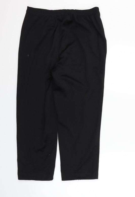 Bm collection Womens Black Houndstooth Sweatpants Trousers Size 12 L26 in