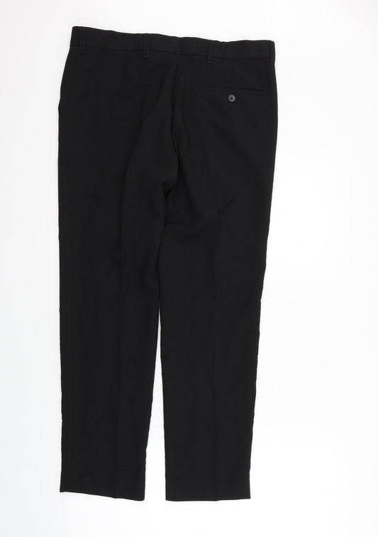 Marks and Spencer Womens Black Trousers Size 32 in L31 in