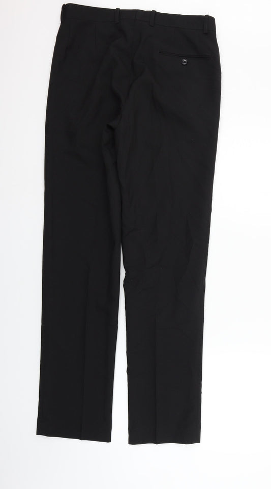 T&W Womens Black Trousers Size 30 in L33 in