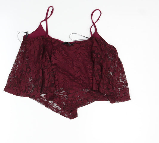 New Look Womens Purple Basic T-Shirt Size 12