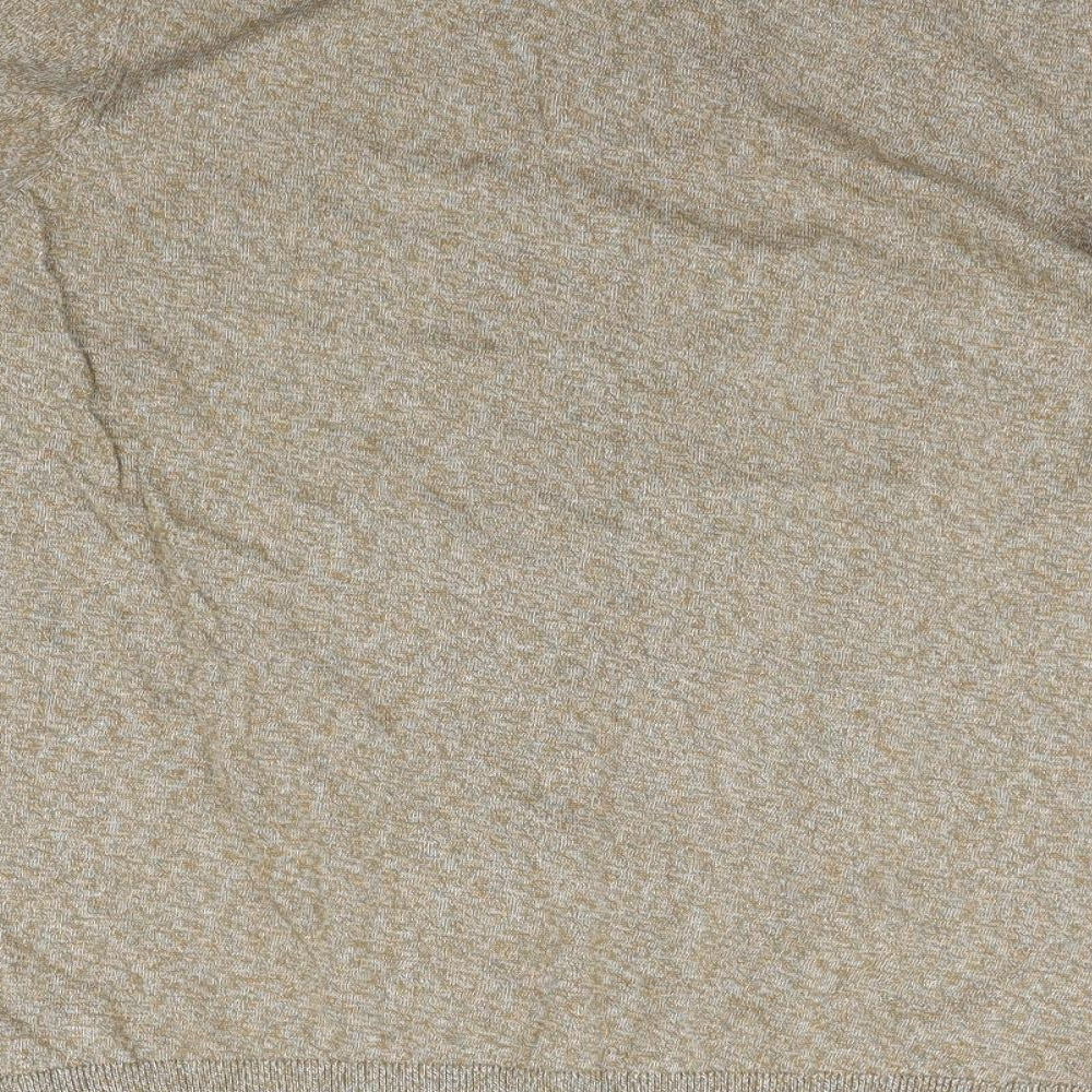 Brand and care label for ASOS men’s beige jumper, size M