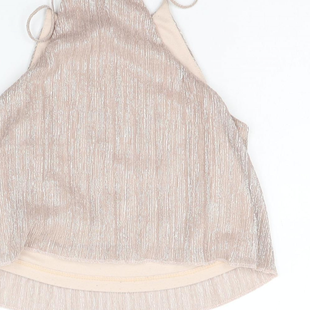 Topshop Womens Beige Basic Tank Size 6