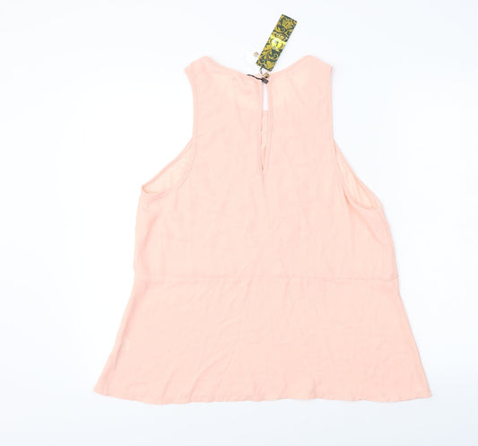 e-lady Womens Pink Basic Blouse Size XL