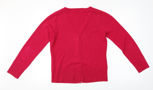 M&Co Womens Purple Cardigan Jumper Size M