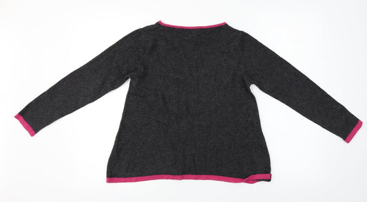 Benedetta B Womens Grey Pullover Jumper Size S