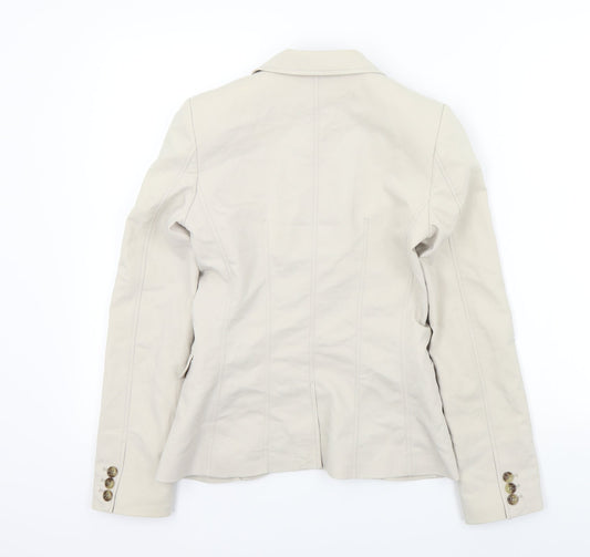 H&M Womens Beige Jacket Blazer Size 34