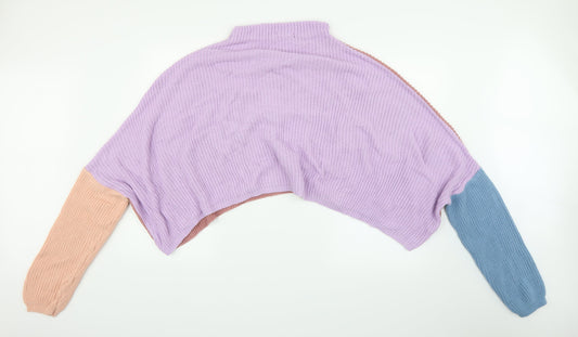 PRETTYLITTLETHING Womens Multicoloured Pullover Jumper Size 8