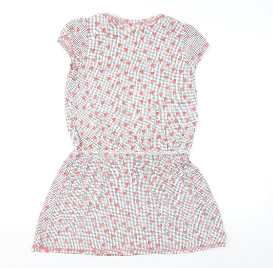 Preworn Girls Red Geometric Shift Size 11-12 Years
