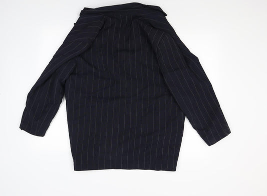 Debenhams Womens Blue Striped Jacket Blazer Size 14