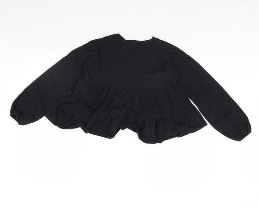 Primark Girls Black Basic Blouse Size 11-12 Years