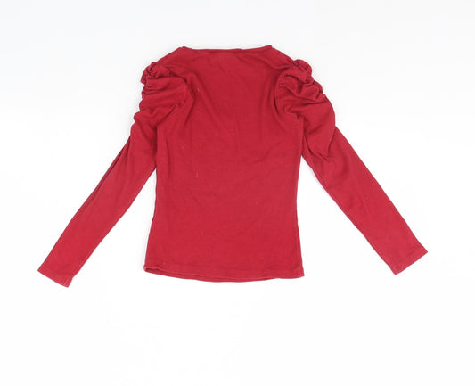I Love Girls Wear Girls Red Basic T-Shirt Size 8 Years