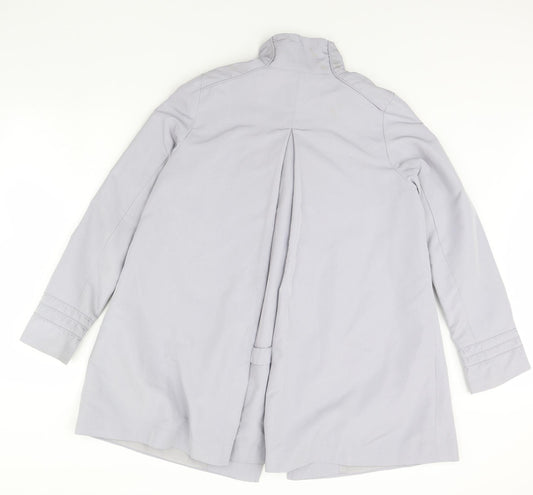 Mia Moda Womens Blue Rain Coat Coat Size 12