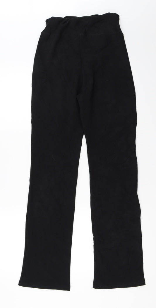 Lycra Womens Black Trousers Size S L30.5 in