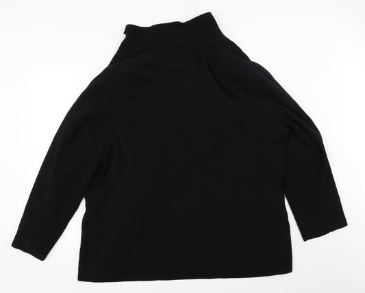 essence Womens Black Overcoat Coat Size 16