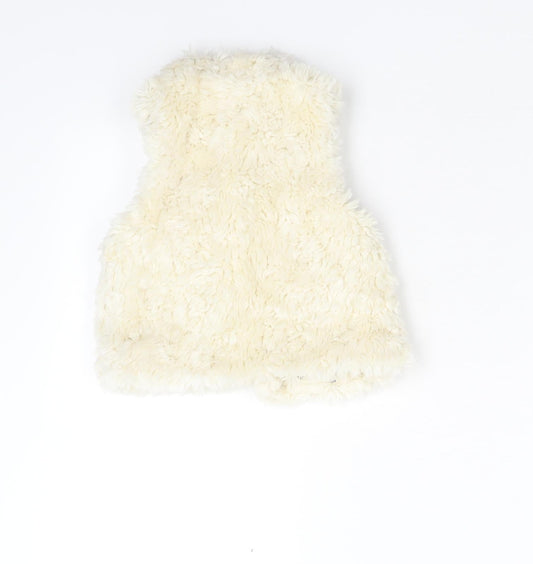 Dunnes Girls Ivory Fleece Gilet Waistcoat Size 2-3 Years