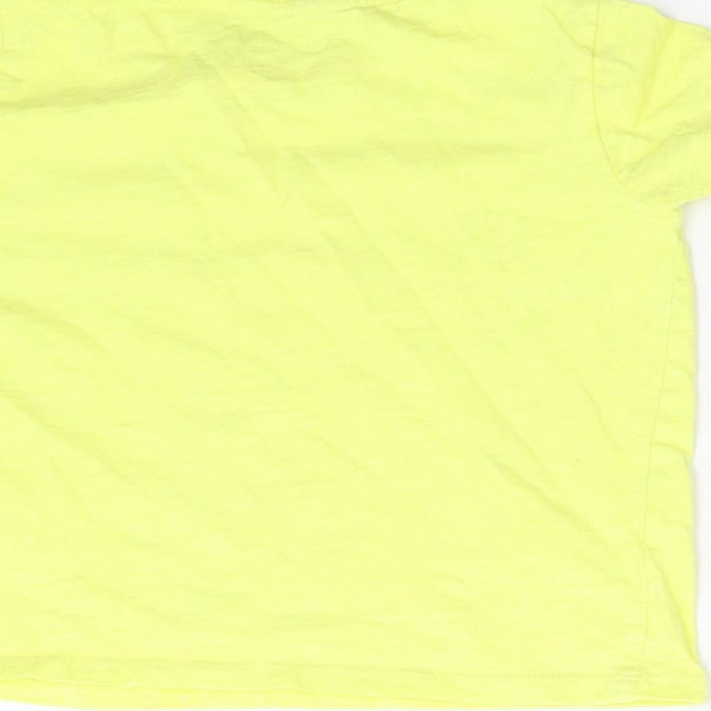 Primark Girls Yellow Basic T-Shirt Size 4-5 Years