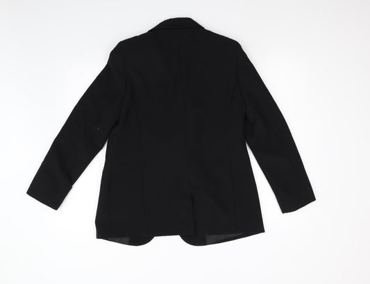 Papaya Womens Black Jacket Blazer Size 12