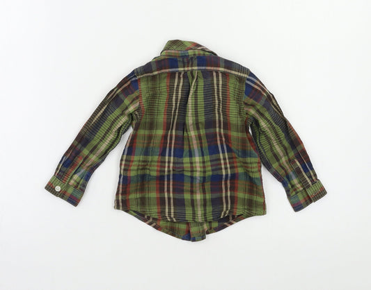 Polo Ralph Lauren Baby Green Check Basic Button-Up Size 6-9 Months