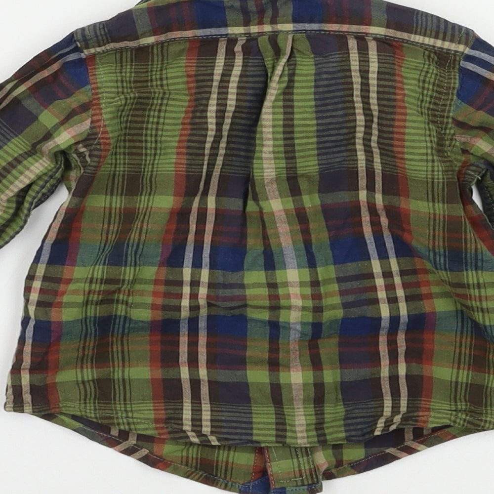 Polo Ralph Lauren Baby Green Check Basic Button-Up Size 6-9 Months