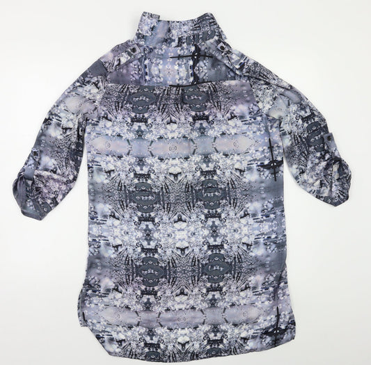 NEXT Womens Black Geometric Basic Blouse Size 10