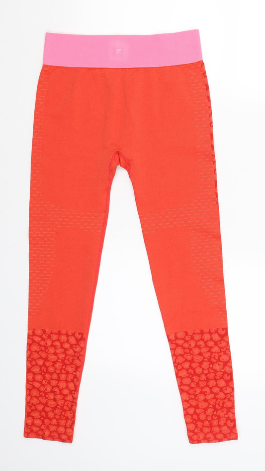 Workout Womens Orange Jegging Trousers Size S L24.5 in